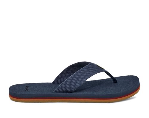 Tong Sanuk Beer Cozy Stacker Webbing Homme - Bleu HJBKSC719